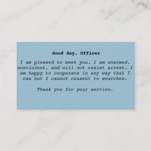 Interactiekaarten voor politie visitekaartje