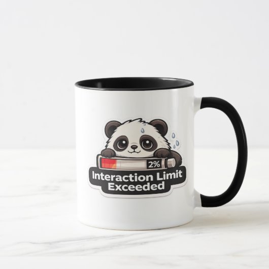 Interactielimiet Overschreden Panda-ontwerp Mok (Rechts)