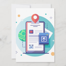 Interactieve augmented reality-uitnodiging kaart