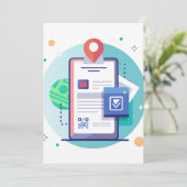 Interactieve augmented reality-uitnodiging kaart (Staand voorkant)