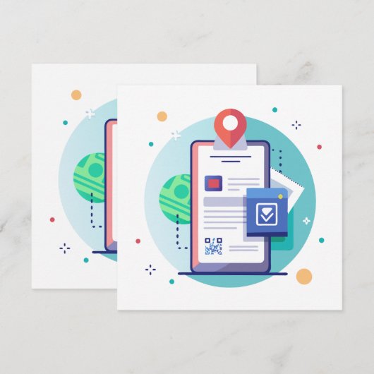 Interactieve augmented reality-uitnodiging save the date (Voorkant / Achterkant)