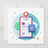 Interactieve augmented reality-uitnodiging save the date (Voorkant)