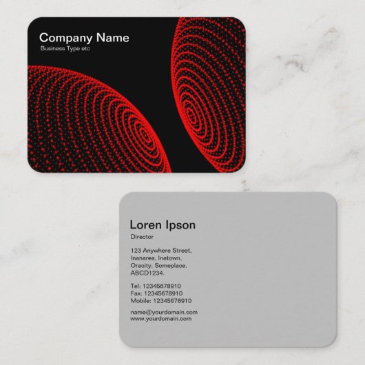 Interactieve bollen - Rode lichten Visitekaartje (Voorkant / Achterkant)