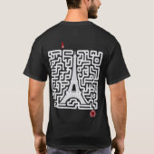 Interactieve Eiffeltoren Doolhof – Los het Pad op T-shirt (Achterkant)