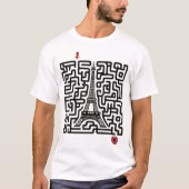 Interactieve Eiffeltoren Doolhof – Los het Pad op  T-shirt (Voorkant)