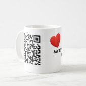 Interactieve "Mijn Liefdesverhaal" QR CClassic Mok (Voorkant links)