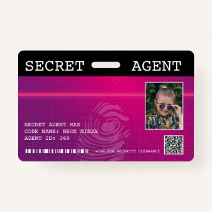 Interactieve Secret Agent Spy Badge - Roze