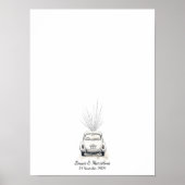 Interactieve vingerafdruk bruiloft gastenboek poster (Voorkant)