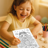 Interactieve Zeemeermin Kleuren Fun Creatieve Verj Kaart