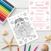 Interactieve Zeemeermin Kleuren Fun Creatieve Verj Kaart