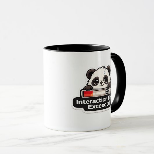 Interaction Limit Exceeded Panda Design Mok (Voorkant rechts)