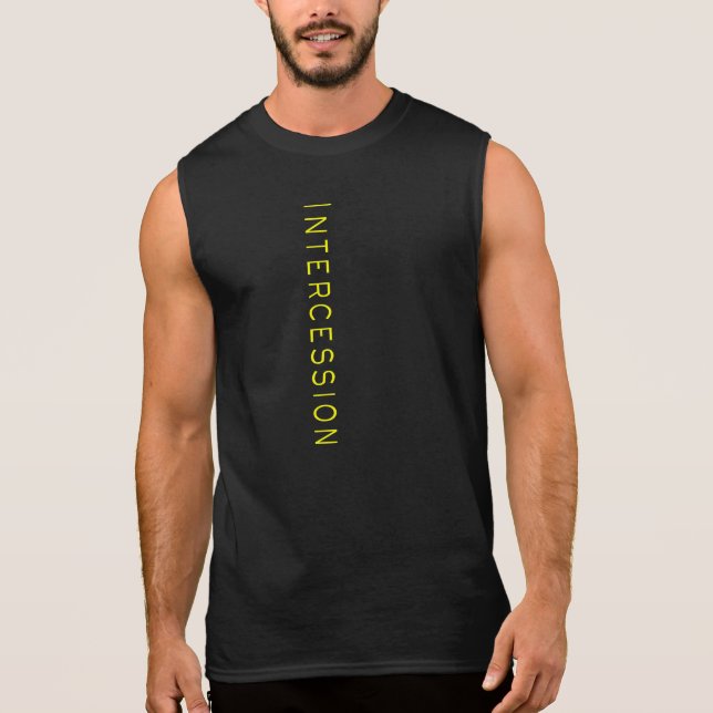Intercessie (Mannen, gele lettertypen) T-shirt (Voorkant)