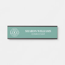 Interchangeable Teal Green Custom Business Logo 