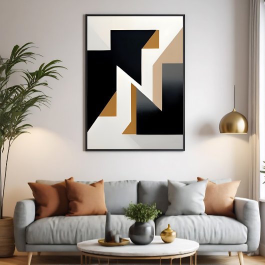 Interconnected Geometry Poster