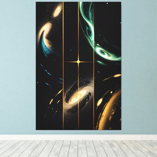 Interconnected Universes Canvas Afdruk (Insitu (Houten vloer))