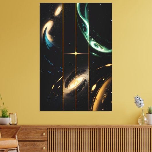 Interconnected Universes Canvas Afdruk (Insitu (Woonkamer))