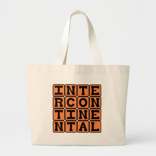 Intercontinentaal, Internationaal Grote Tote Bag (Voorkant)
