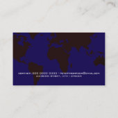 Intercontinentale Zakelijke Blauwe Visitekaartje (Achterkant)