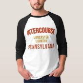 Intercursus Pennsylvania Map, Lancaster Pa T-shirt (Voorkant)