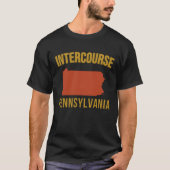 Intercursus Pennsylvania Map, Lancaster Pa T-shirt (Voorkant)