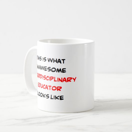 interdisciplinair docent, geweldige koffiemok (Voorkant links)