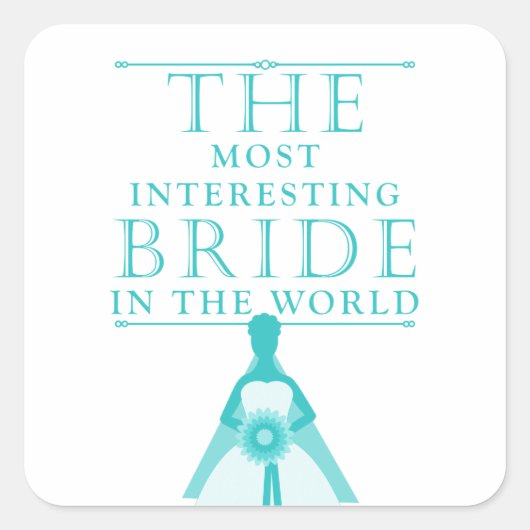 Interessant Bride Bachelorette-Stickers Vierkante Sticker (Voorkant)