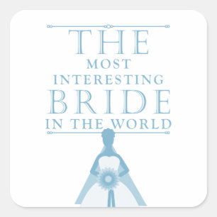 Interessant Bride Bachelorette-Stickers Vierkante Sticker