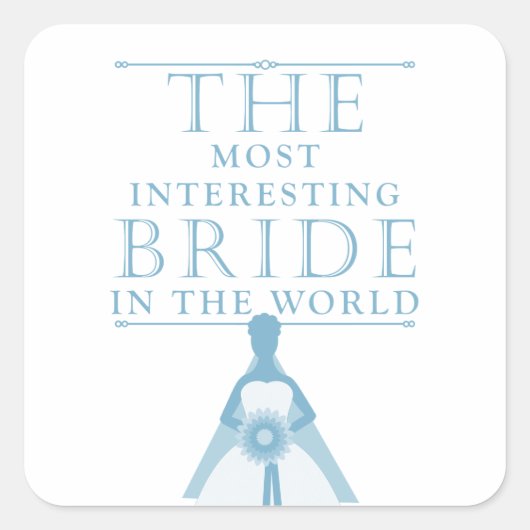 Interessant Bride Bachelorette-Stickers Vierkante Sticker (Voorkant)