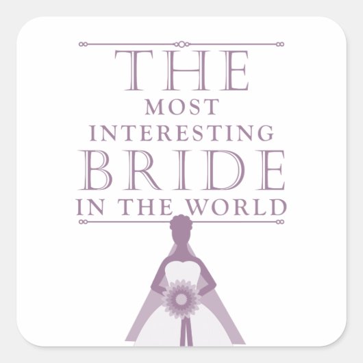 Interessant Bride Bachelorette-Stickers Vierkante Sticker (Voorkant)