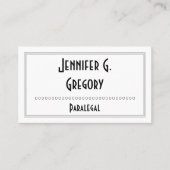 Interessant en professioneel paralegaal Visitekaar Visitekaartje (Voorkant)