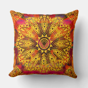 Interessant gouden mandala patroon kussen