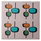 Interessant  ontwerp van de middeleeuwse roze tegeltje (Voorkant)