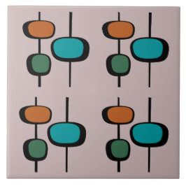 Interessant  ontwerp van de middeleeuwse roze tegeltje