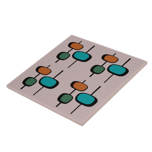 Interessant  ontwerp van de middeleeuwse roze tegeltje (Zijkant)