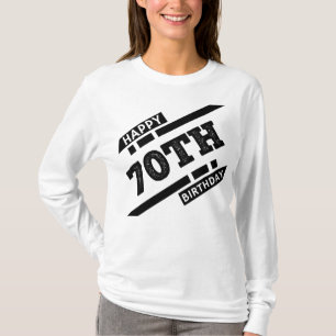 Interessante 70e verjaardagstypografische vormgevi t-shirt