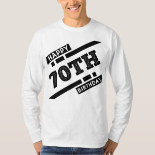 Interessante 70e verjaardagstypografische vormgevi t-shirt