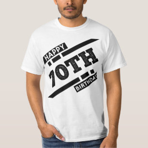 Interessante 70e verjaardagstypografische vormgevi t-shirt