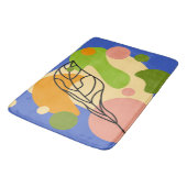 Interessante abstracte plekjes met bladeren badmat (Gekanteld)