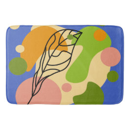 Interessante abstracte plekjes met bladeren badmat