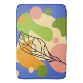 Interessante abstracte plekjes met bladeren badmat (Voorkant Verticaal)