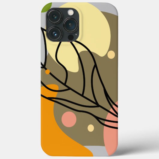 Interessante abstracte plekjes met bladeren Case-Mate iPhone case (Achterkant)