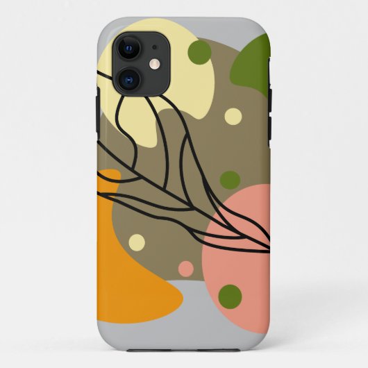 Interessante abstracte plekjes met bladeren Case-Mate iPhone case (Achterkant)