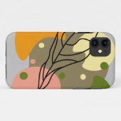 Interessante abstracte plekjes met bladeren Case-Mate iPhone case (Achterkant (horizontaal))