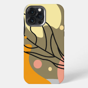 Interessante abstracte plekjes met bladeren iPhone 13 pro max hoesje