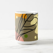 Interessante abstracte plekjes met bladeren koffiemok (Center)