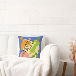 Interessante abstracte plekjes met bladeren kussen