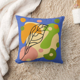 Interessante abstracte plekjes met bladeren kussen