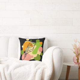 Interessante abstracte plekjes met bladeren kussen