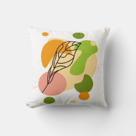 Interessante abstracte plekjes met bladeren kussen