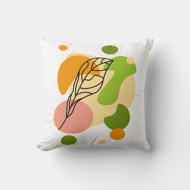 Interessante abstracte plekjes met bladeren kussen (Voorkant)